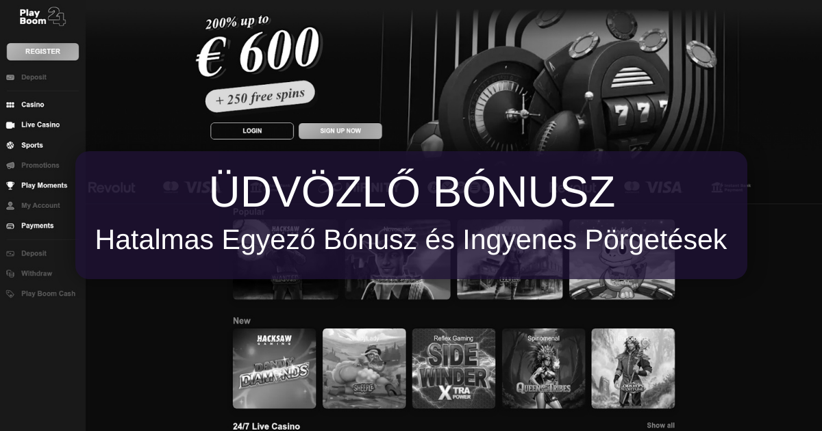 PlayBoom Casino welcome bonus